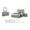 Cyl 5pc Queen Bedroom Set w 2 Nighstands | LED Headboard | Metallic Gray