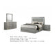 Cyl 5pc Queen Bedroom Set w 2 Nighstands | LED Headboard | Metallic Gray