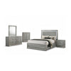 Cyl 5pc Queen Bedroom Set | LED Headboard and Mirror | Metallic Gray
