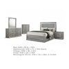 Cyl 5pc Queen Bedroom Set | LED Headboard and Mirror | Metallic Gray
