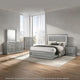 Cyl 5pc Queen Bedroom Set | LED Headboard and Mirror | Metallic Gray