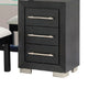 Ashen 4pc Vanity Set w LED Mirror | Storage Stool w Foam Cushion | Black