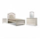 Jisoo 4pc Full Bedroom Set | LED Headboard, Dresser, Mirror | Pearl White