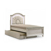 Jisoo 4pc Full Bedroom Set w Trundle | LED Headboard | Pearl White