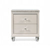Jisoo 4pc Twin Bedroom Set w Trundle | LED Headboard | Pearl White