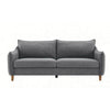 Vora 2pc Sofa and Loveseat Set | Slope Arms | Foam Fill Dark Gray Chenille
