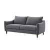 Vora 2pc Sofa and Loveseat Set | Slope Arms | Foam Fill Dark Gray Chenille