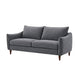 Vora 2pc Sofa and Loveseat Set | Slope Arms | Foam Fill Dark Gray Chenille