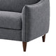 Vora 2pc Sofa and Loveseat Set | Slope Arms | Foam Fill Dark Gray Chenille