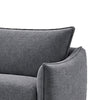 Vora 2pc Sofa and Loveseat Set | Slope Arms | Foam Fill Dark Gray Chenille