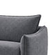 Vora 2pc Sofa and Loveseat Set | Slope Arms | Foam Fill Dark Gray Chenille