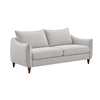 Vora 2pc Sofa and Loveseat Set | Slope Arms | Foam Fill Light Gray Chenille
