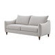 Vora 2pc Sofa and Loveseat Set | Slope Arms | Foam Fill Light Gray Chenille