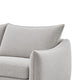 Vora 2pc Sofa and Loveseat Set | Slope Arms | Foam Fill Light Gray Chenille