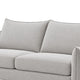 Vora 2pc Sofa and Loveseat Set | Slope Arms | Foam Fill Light Gray Chenille
