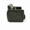 2pc Sofa and Loveseat Set w 4 Pillows | Flared Arms | Olive Green Chenille