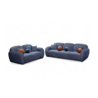 Denim Blue, Orange, Blue