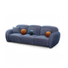Riti 2pc Sofa and Loveseat Set w 10 Pillows | Foam Fill Denim Blue Chenille