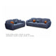 Riti 2pc Sofa and Loveseat Set w 10 Pillows | Foam Fill Denim Blue Chenille