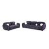 Riti 2pc Sofa and Loveseat Set w 10 Pillows | Foam Fill Dark Gray Chenille