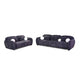 Riti 2pc Sofa and Loveseat Set w 10 Pillows | Foam Fill Dark Gray Chenille
