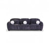 Riti 2pc Sofa and Loveseat Set w 10 Pillows | Foam Fill Dark Gray Chenille