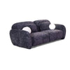 Riti 2pc Sofa and Loveseat Set w 10 Pillows | Foam Fill Dark Gray Chenille