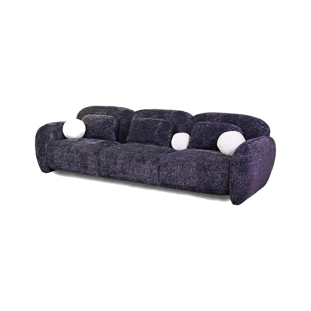 Riti 2pc Sofa and Loveseat Set w 10 Pillows | Foam Fill Dark Gray Chenille