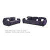 Riti 2pc Sofa and Loveseat Set w 10 Pillows | Foam Fill Dark Gray Chenille