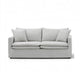 Rutu 2pc Sofa and Loveseat Set w 4 Pillows | Track Arms | Light Gray Linen