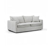 Rutu 2pc Sofa and Loveseat Set w 4 Pillows | Track Arms | Light Gray Linen