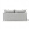 Rutu 2pc Sofa and Loveseat Set w 4 Pillows | Track Arms | Light Gray Linen