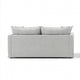Rutu 2pc Sofa and Loveseat Set w 4 Pillows | Track Arms | Light Gray Linen