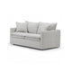 Rutu 2pc Sofa and Loveseat Set w 4 Pillows | Track Arms | Light Gray Linen