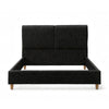 Tavo King Bed | 2 Panel Foam Headboard | Metallic Black Boucle Upholstery