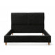 Tavo King Bed | 2 Panel Foam Headboard | Metallic Black Boucle Upholstery