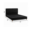 Tavo King Bed | 2 Panel Foam Headboard | Metallic Black Boucle Upholstery