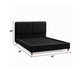 Tavo King Bed | 2 Panel Foam Headboard | Metallic Black Boucle Upholstery