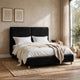 Tavo King Bed | 2 Panel Foam Headboard | Metallic Black Boucle Upholstery