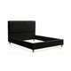 Tavo Full Bed | 2 Panel Foam Headboard | Metallic Black Boucle Upholstery