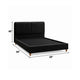 Tavo Full Bed | 2 Panel Foam Headboard | Metallic Black Boucle Upholstery
