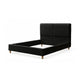 Tavo King Bed | 2 Panel Foam Headboard | Metallic Gray Boucle Upholstery