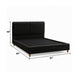 Tavo King Bed | 2 Panel Foam Headboard | Metallic Gray Boucle Upholstery