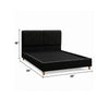 Tavo Full Bed | 2 Panel Foam Headboard | Metallic Gray Boucle Upholstery