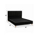 Tavo Full Bed | 2 Panel Foam Headboard | Metallic Gray Boucle Upholstery