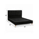 Tavo Queen Bed | 2 Panel Foam Headboard | Metallic Gray Boucle Upholstery