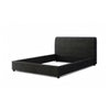 Woi King Bed | Foam Headboard | Metallic Black Boucle-Chenille Upholstery