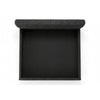Woi Full Bed | Foam Headboard | Metallic Black Boucle-Chenille Upholstery