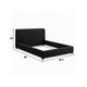 Woi Full Bed | Foam Headboard | Metallic Black Boucle-Chenille Upholstery