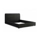 Woi Full Bed | Foam Headboard | Metallic Black Boucle-Chenille Upholstery